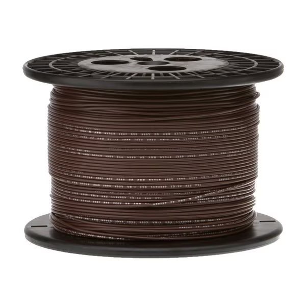 18 AWG Gauge UL3173 Stranded Hook Up Wire, 600V, 0.110in. Diameter, Brown, 250 ft Length, Remington Industries, Mfr#: 18UL3173STRBRO250